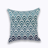 Navy/White  Embroidered Pillows