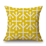 Nordic Yellow Green Geometric Pillows