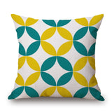 Nordic Yellow Green Geometric Pillows
