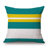 Nordic Yellow Green Geometric Pillows
