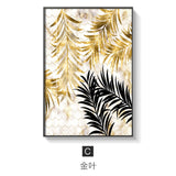 Golden leaf canvas