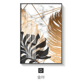 Golden leaf canvas