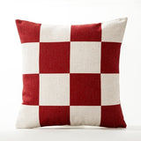 Red Geometric Lattice Pillows