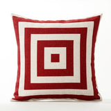 Red Geometric Lattice Pillows