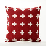 Red Geometric Lattice Pillows