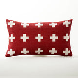 Red Geometric Lattice Pillows