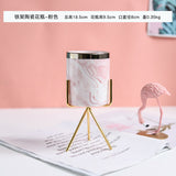 Marbled Ceramic Stand Vase