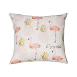 Green Pink Flamingos Pillows