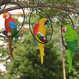 Simulation  Bird Parrot Stand Circls Garden Decoration