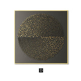 Gold Nordic Decoration Art Canvas