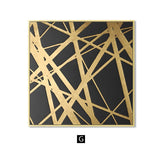 Gold Nordic Decoration Art Canvas