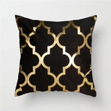 Black Gold Foil Linen Pillows