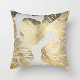 Black Gold Foil Linen Pillows