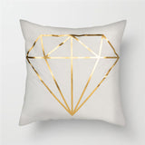 Black Gold Foil Linen Pillows