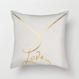 Black Gold Foil Linen Pillows