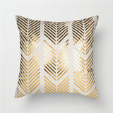 Black Gold Foil Linen Pillows