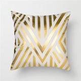Black Gold Foil Linen Pillows