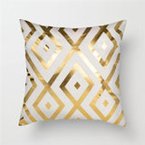 Black Gold Foil Linen Pillows
