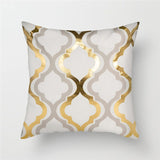Black Gold Foil Linen Pillows
