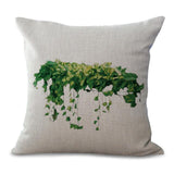 Green Leaf Printing Pillows